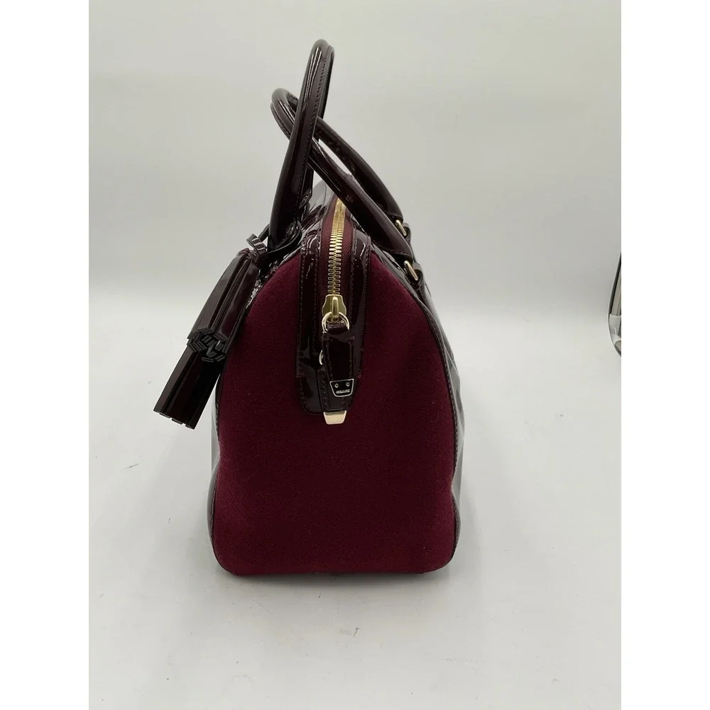 Coach Legacy Haley Satchel Tassel Wine Color Satchel Quiet Luxury Purse